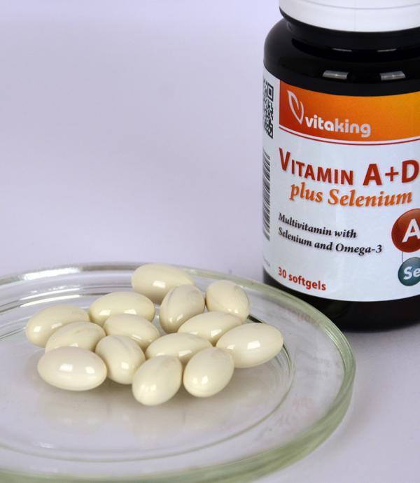 Vitaking® A+D+E plus szelén - létfontosságú tápanyagok egy kapszulában