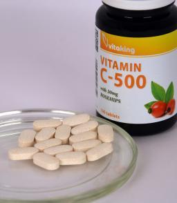 Vitaking C-vitamin 500mg (100 tablatta) 30 mg csipkebogyóval