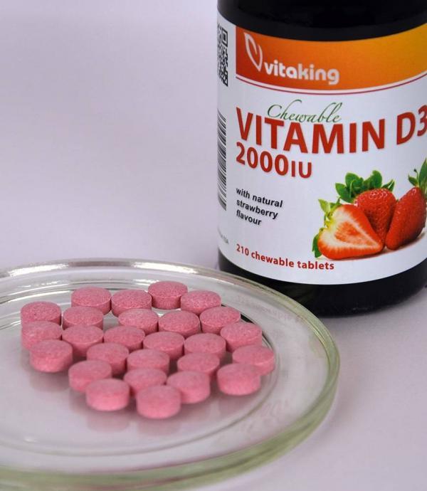 Vitaking Epres D3-vitamin rágótabletta (210 db) 2000NE