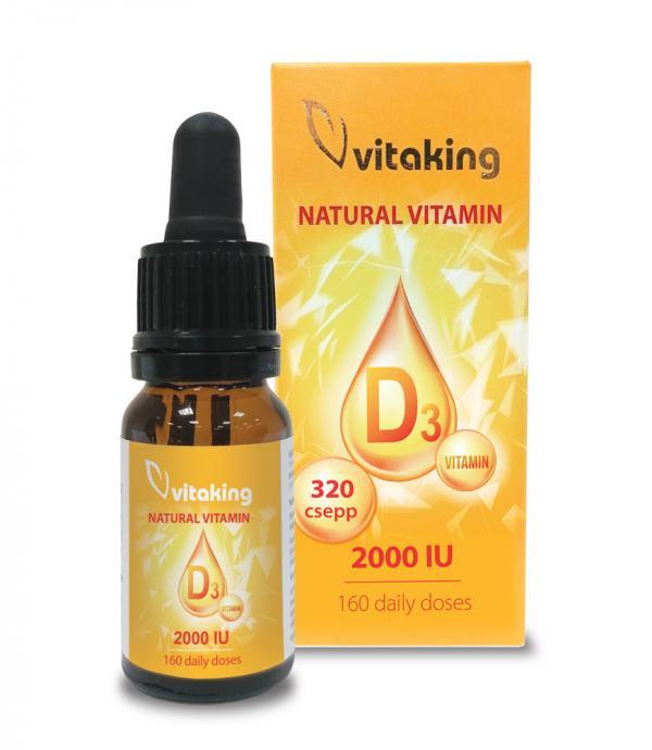 Vitaking D3 vitamin csepp MCT olajjal 10ml (2000NE/csepp)