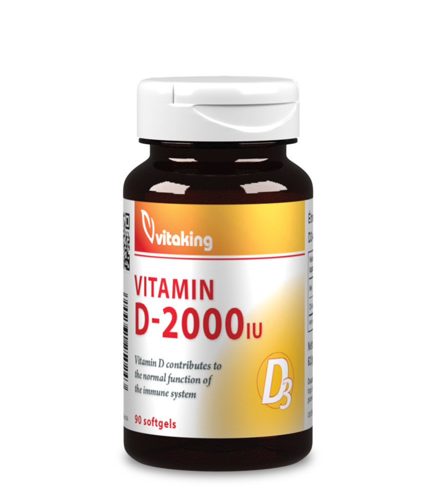 D3 vitamin 2000NE 90db gélkapszula napfénymentes napokra!
