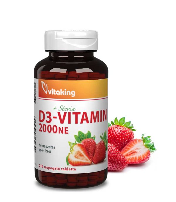 Vitaking Epres D3-vitamin szopogató tabletta (210 db) 2000NE