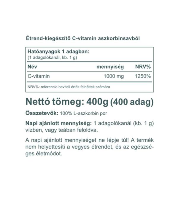 Aszkorbinsav por (400g)