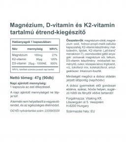 Vitaking MagneTrio - Magnézium + K2 + D3 vitamin komplex (90)