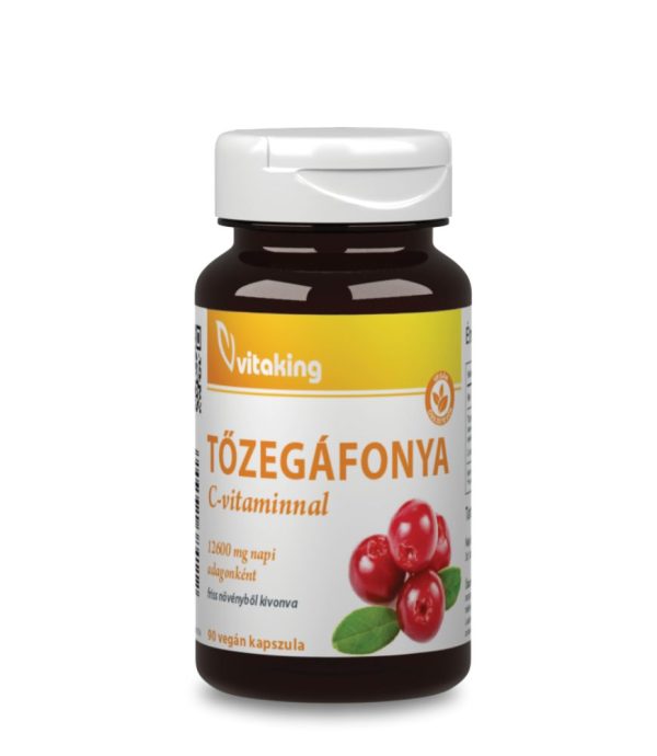 A Vitaking Tőzegáfonya koncentrált, 25:1 arányú kivonatot tartalmaz. 3 kapszulában 504mg kivonattal (12 600 mg friss tőzegáfonyának felel meg)