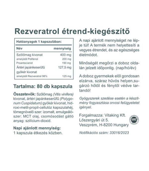 Vitaking Rezveratrol Extra