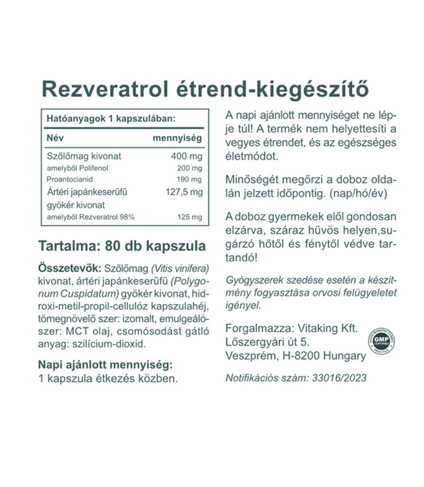 Vitaking Rezveratrol Extra