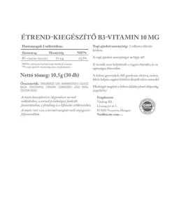 Niacin (B3 vitamin) 10mg 30 tabl.