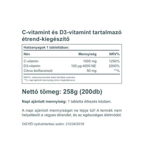 C-1000+D-4000 komplex, c-vitamin, d-vitamin, citrus, citrom, napfény