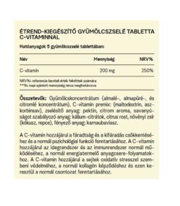 Fruit Tablets C-vitamin (130), C-vitamin, alma, citrom