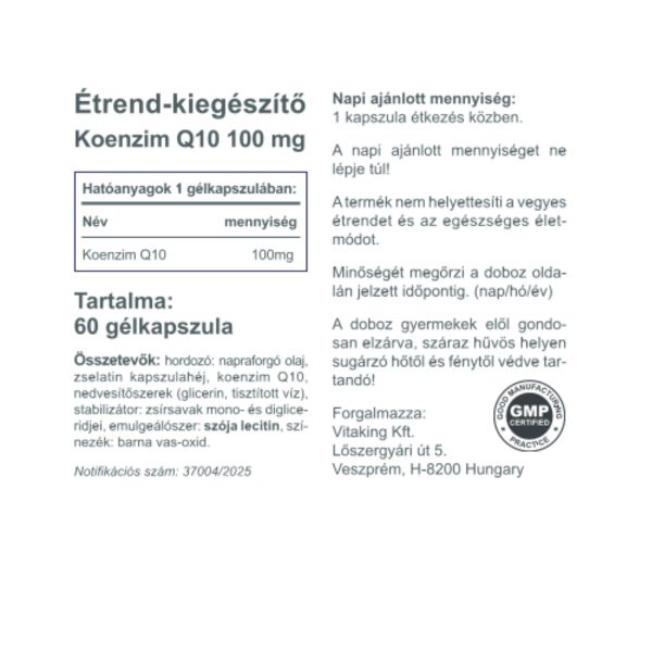 Vitaking Q-10 koenzim 100mg (60)