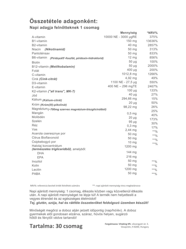 Vitaking 365 Multivitamin Plusz csomag - Image 3