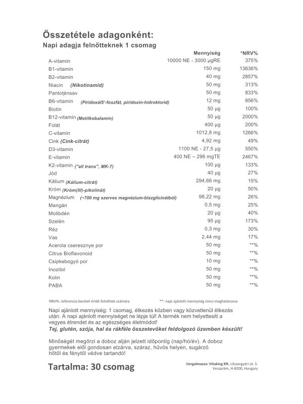 Vitaking 365 Multivitamin Alap csomag - Image 2